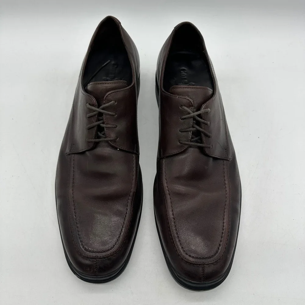 Cole Haan C10697 Mens 13 M Nike Air Giraldo Brown Leather Apron Toe‎ Dress Shoes